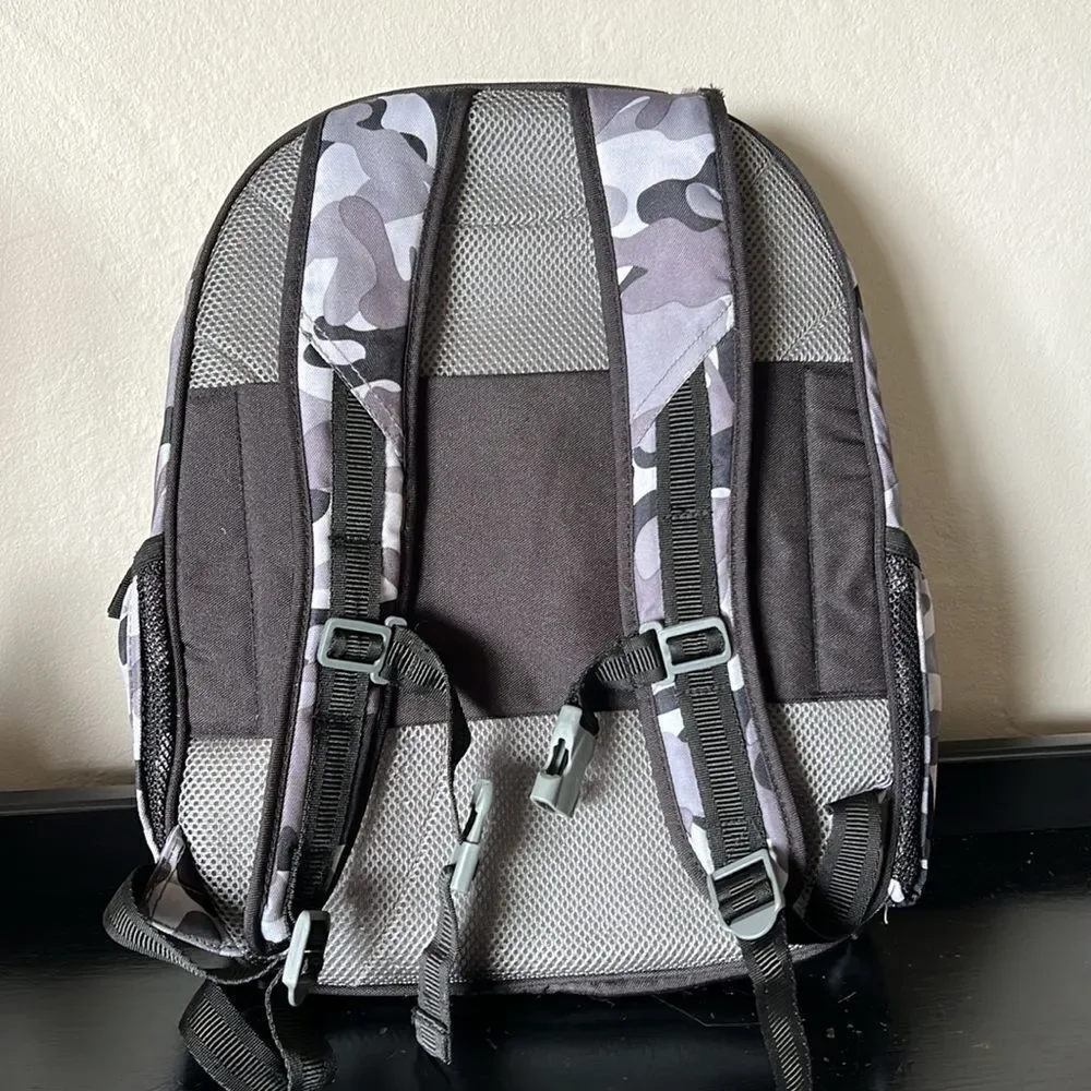 Pottery Barn Kids Mackenzie Gray Classic Camo Reflective Backpack